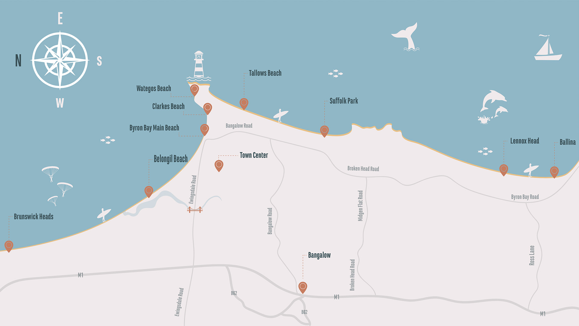 Byron Coastal Real Estate Map